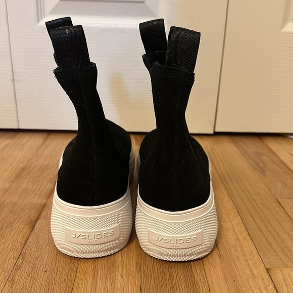 J/Slides Cora Platform Chelsea sneakers pull on Leather High Top size 8.5 - Picture 9 of 9